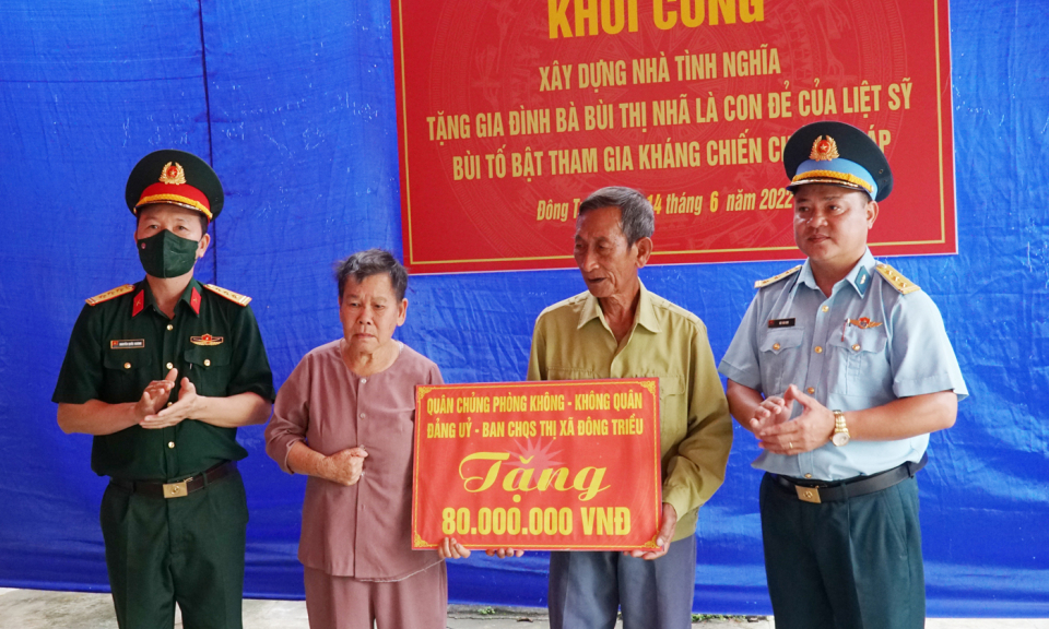 Khởi công xây dựng “Nhà tình nghĩa” tặng gia đình có công với cách mạng tại TX Đông Triều
