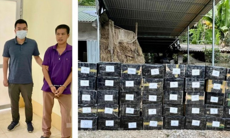 Bắt vụ vận chuyển số lượng lớn thuốc lá, rượu ngoại qua biên giới