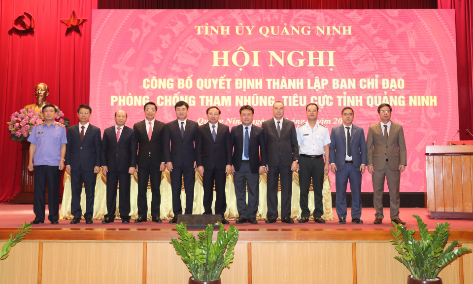 Quảng Ninh công bố quyết định thành lập Ban Chỉ đạo Phòng chống tham nhũng, tiêu cực tỉnh