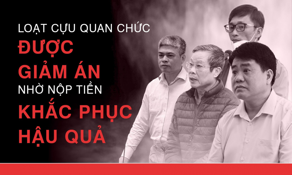 Loạt cựu quan chức được giảm án nhờ nộp tiền khắc phục hậu quả