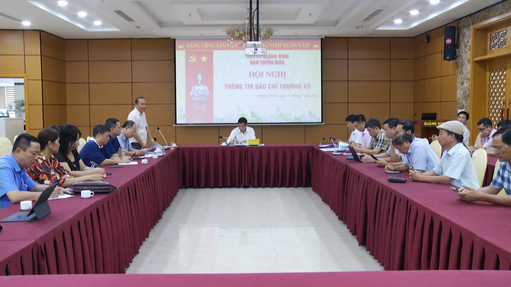 Ban Tuyên giáo Tỉnh ủy tổ chức Hội nghị thông tin báo chí thường kỳ tháng 7/2022.