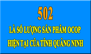502 - Là số lượng sản phẩm OCOP hiện tại của tỉnh Quảng Ninh