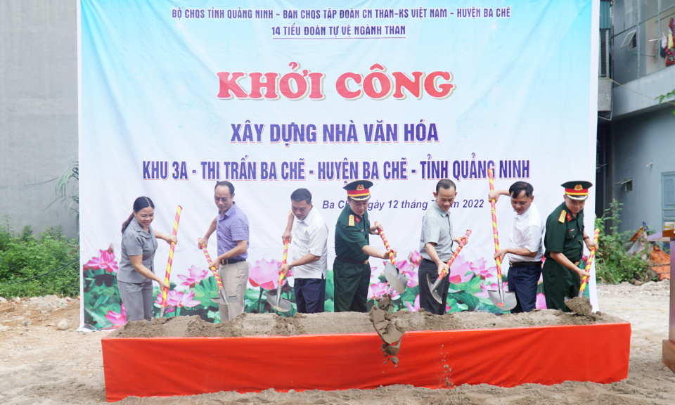Khởi công xây dựng Nhà văn hóa khu phố 3A, thị trấn Ba Chẽ