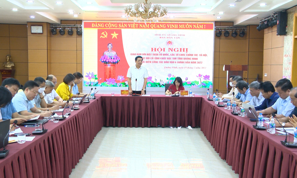 Hội nghị giao ban với MTTQ, các tổ chức chính trị-xã hội, các hội có tính chất đặc thù