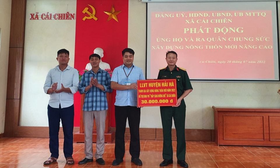 Xã Cái Chiên: Phát động ủng hộ và cao điểm ra quân xây dựng Nông thôn mới nâng cao năm 2022