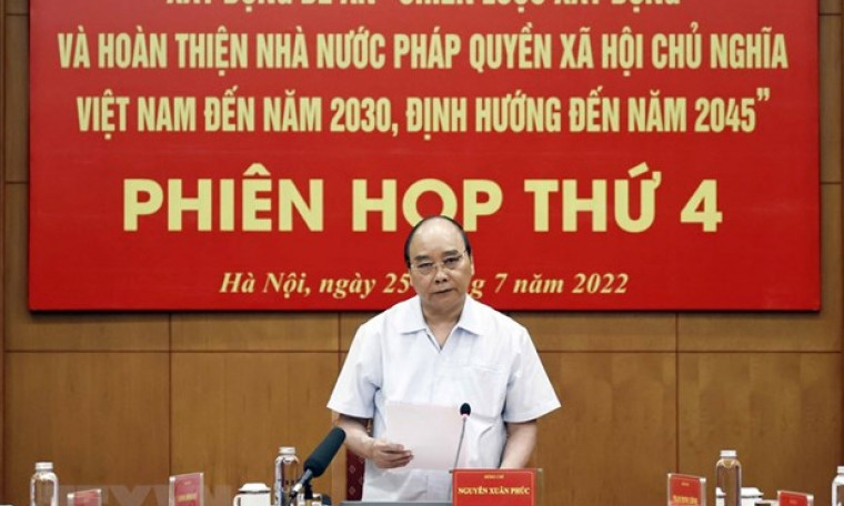 Chủ tịch nước chủ trì phiên họp Ban Chỉ đạo xây dựng Nhà nước pháp quyền