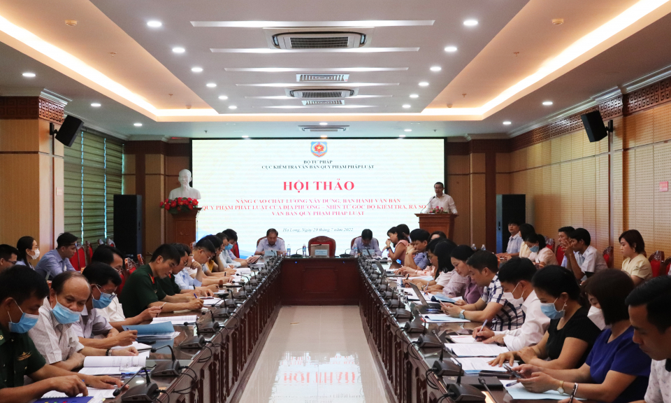 Hội thảo Nâng cao chất lượng xây dựng, ban hành văn bản quy phạm pháp luật của địa phương