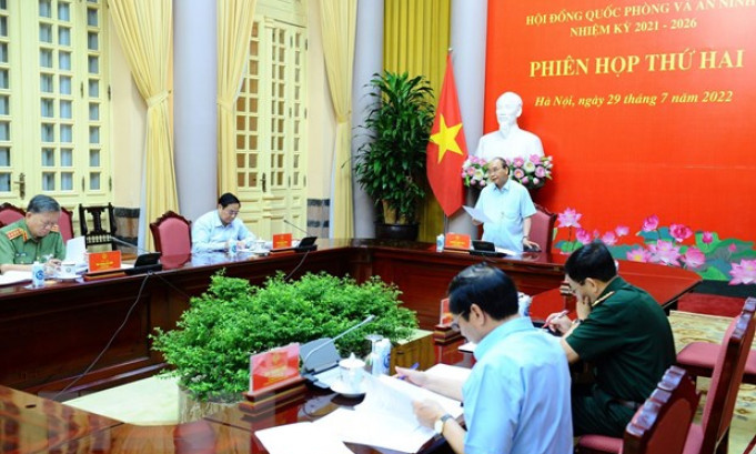 Chủ tịch nước chủ trì Phiên họp thứ hai Hội đồng Quốc phòng và An ninh