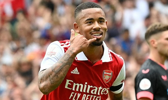 Tiền đạo Gabriel Jesus ghi hat-trick cho Arsenal