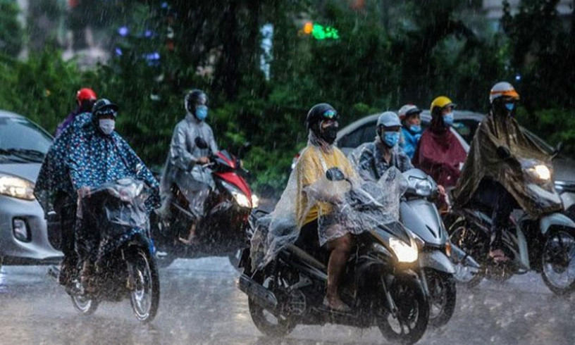 Ngày 31/7, nhiều khu vực ở Bắc Bộ, Thanh Hóa và Nghệ An có mưa to