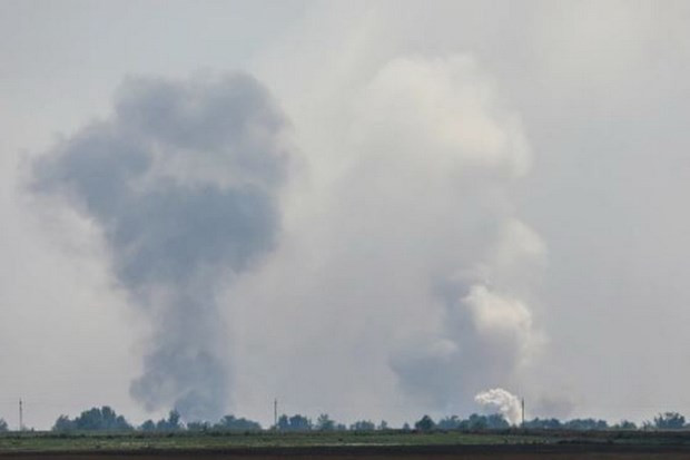 Lai xay ra no kho dan cua quan doi Nga o ban dao Crimea hinh anh 1