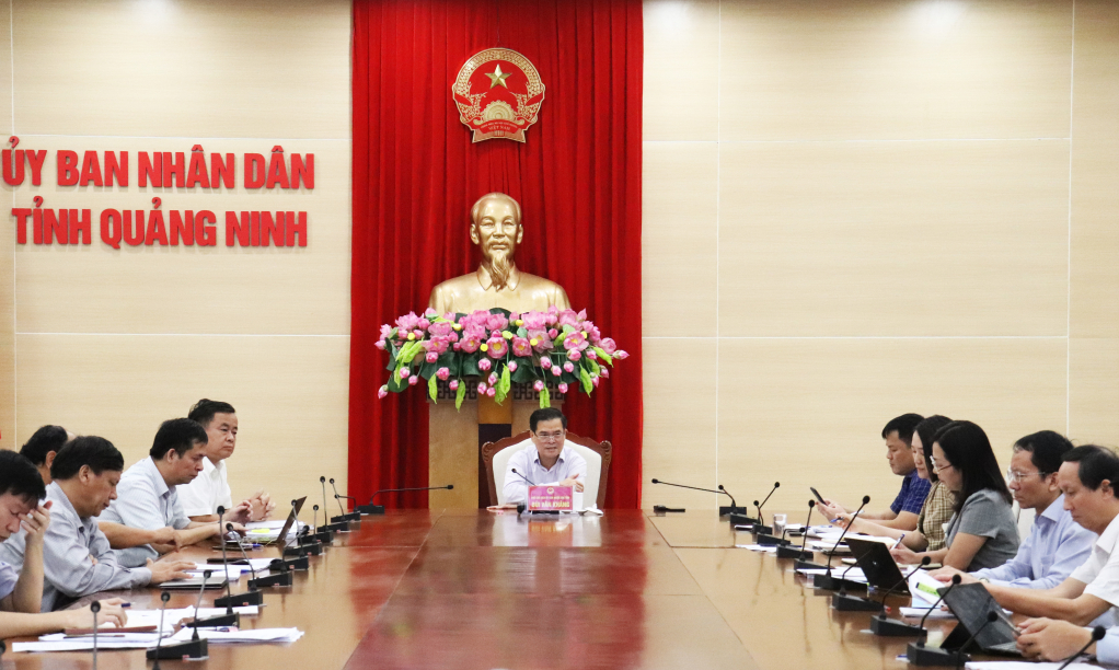 Đồng chí Bùi Văn Khắng, Phó Chủ tịch UBND tỉnh chỉ đạo tại cuộc họp.