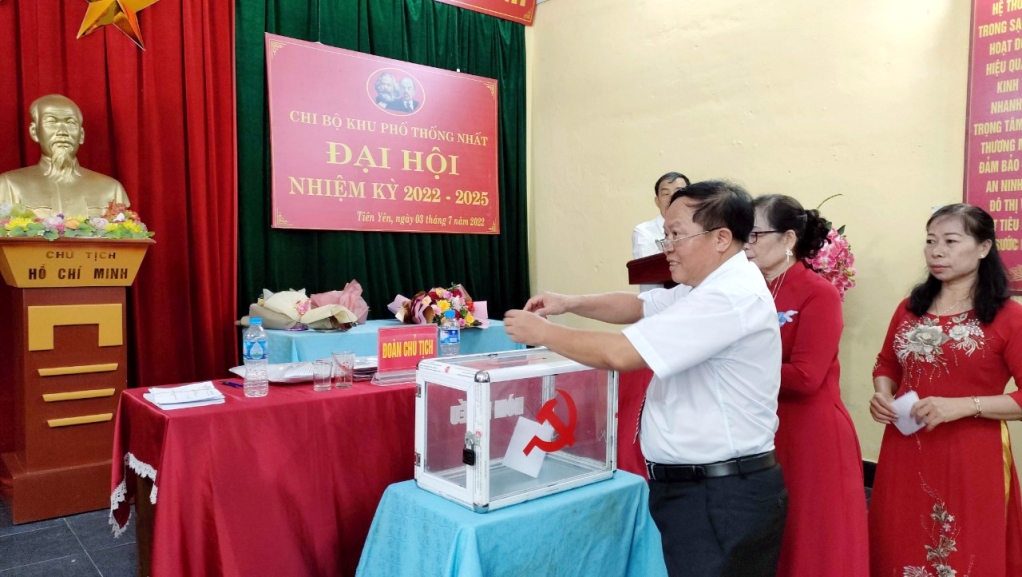 Đại hội Chi bộ khu phố Thống Nhất, thị trấn Tiên Yên nhiệm kỳ 2022-2025.