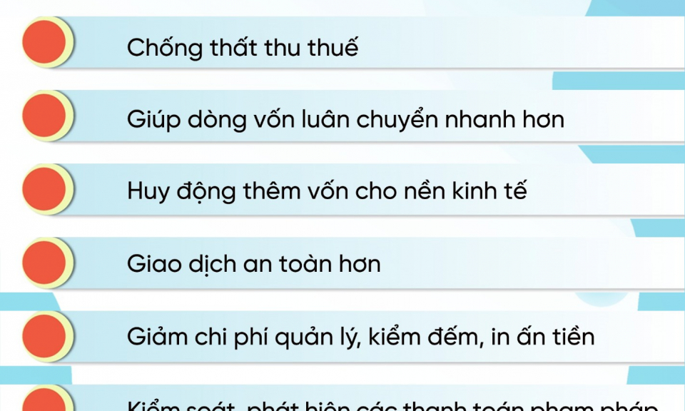 Lợi ích của thanh toán không dùng tiền mặt