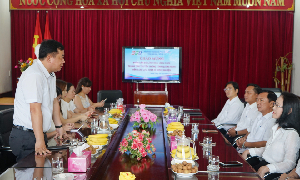 Trung tâm Truyền thông tỉnh Quảng Ninh thăm, chia sẻ kinh nghiệm với Đài PTTH Bà Rịa - Vũng Tàu