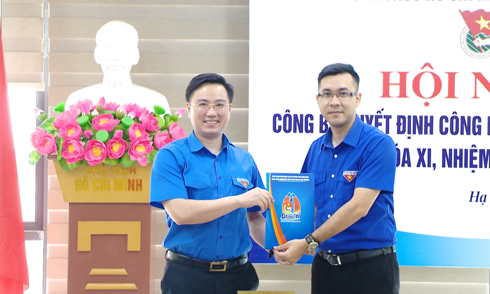 Công bố quyết định công nhận Phó Bí thư Tỉnh đoàn