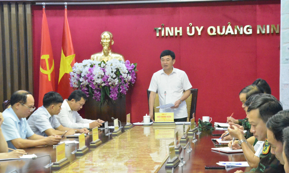 Phó Bí thư Thường trực Tỉnh ủy Ngô Hoàng Ngân kiểm tra công tác chuẩn bị diễn tập khu vực phòng thủ tỉnh năm 2022