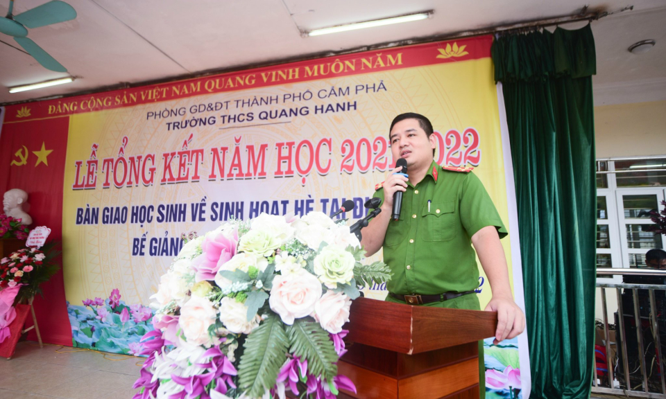 Cẩm Phả: Tiếp tục tăng cường đảm bảo ATGT học đường trong năm học mới