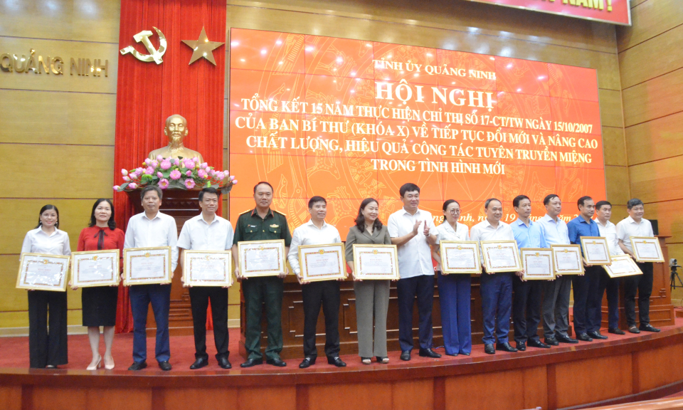 Tổng kết 15 năm thực hiện Chỉ thị số 17-CT/TW ngày 15/10/2007 của Ban Bí thư khóa X 