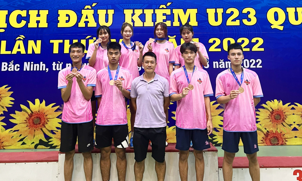 Quảng Ninh đoạt 1 HCV, 3 HCĐ tại Giải VĐ Đấu kiếm U23 Quốc gia 2022