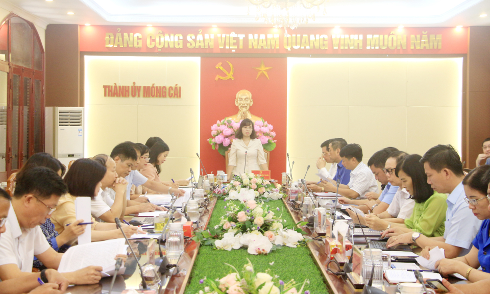 Thường trực Tỉnh ủy làm việc với BTV Thành ủy Móng Cái và BTV Huyện ủy Hải Hà