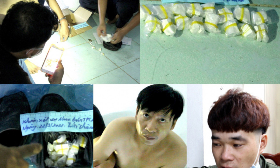 Bắt quả tang 2 đối tượng thuê nhà trọ mua bán ma tuý