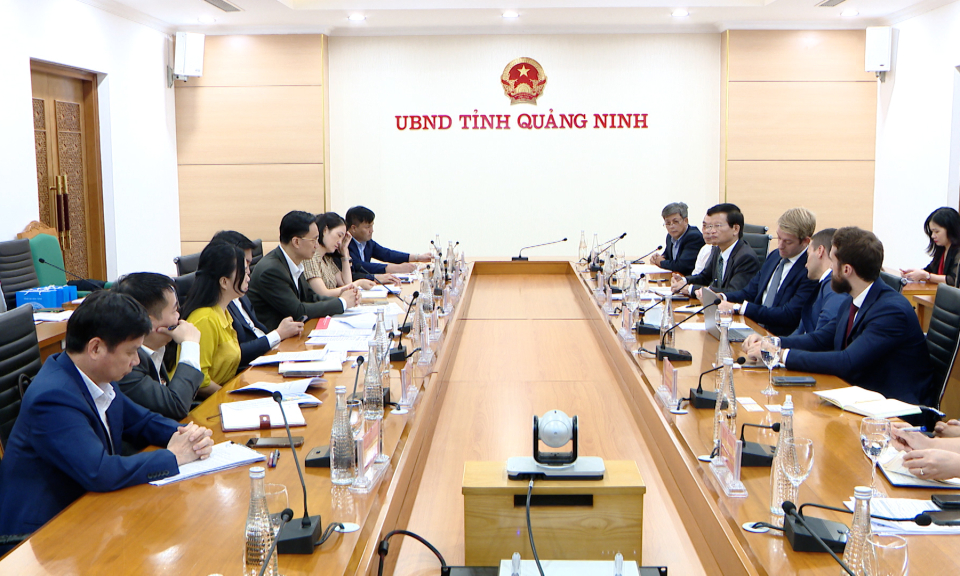 Chủ tịch UBND tỉnh làm việc với doanh nghiệp tìm hiểu cơ hội đầu tư lĩnh vực điện gió ngoài khơi 