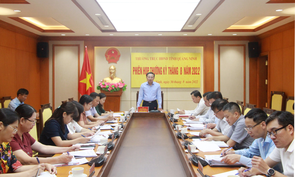 Thường trực HĐND tỉnh họp thường kỳ tháng 8
