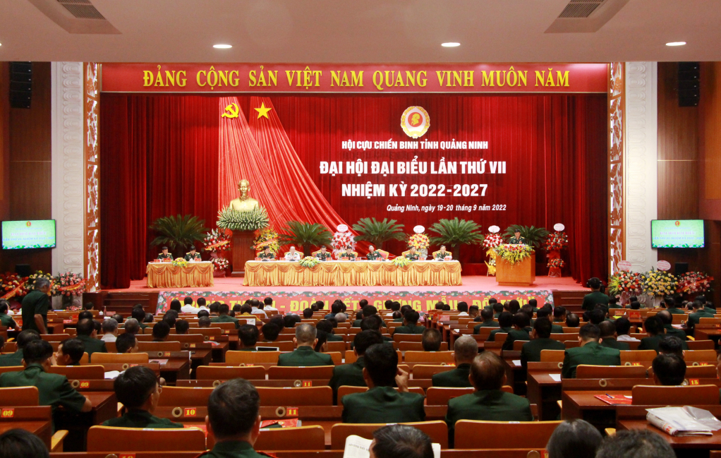 Quang cảnh Đại hội đại biểu Hội cựu chiến binh tỉnh lần thứ VII, nhiệm kỳ 2022-2027.