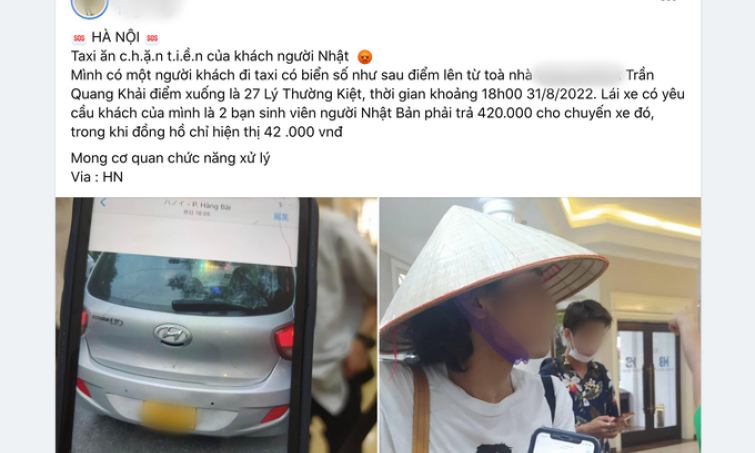 Xác minh thông tin sinh viên Nhật Bản bị tài xế taxi "chém giá" gấp 10 lần