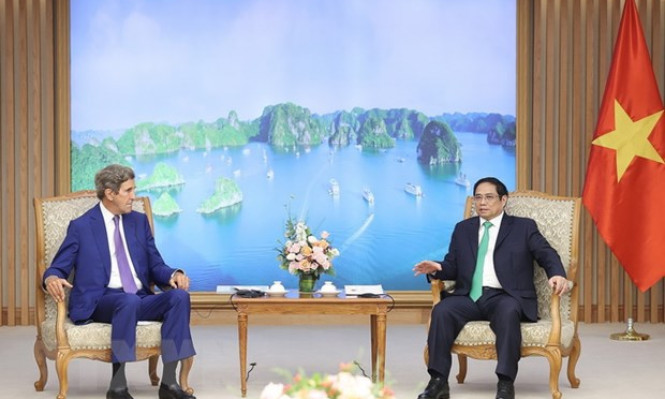 Thủ tướng tiếp Đặc phái viên của Tổng thống Hoa Kỳ về khí hậu