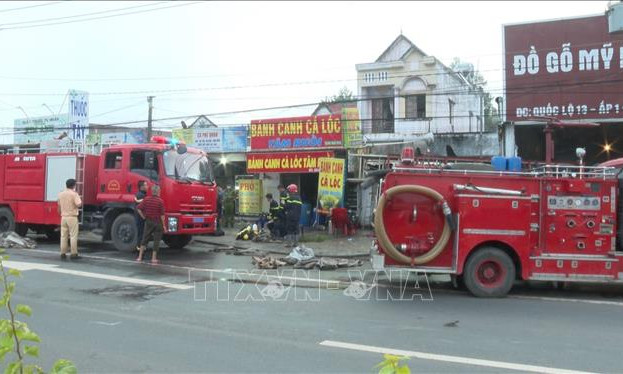 Cháy nhà dân khiến một người tử vong, hai người bị thương