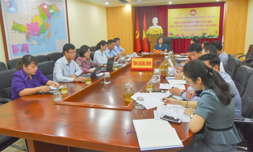 Hội nghị trực tuyến toàn quốc phản biện xã hội Dự án Luật Đất đai sửa đổi