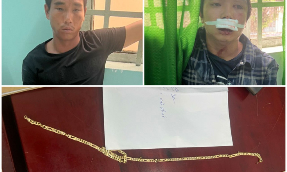 Thượng úy CSGT truy đuổi, khống chế hai đối tượng cướp giật