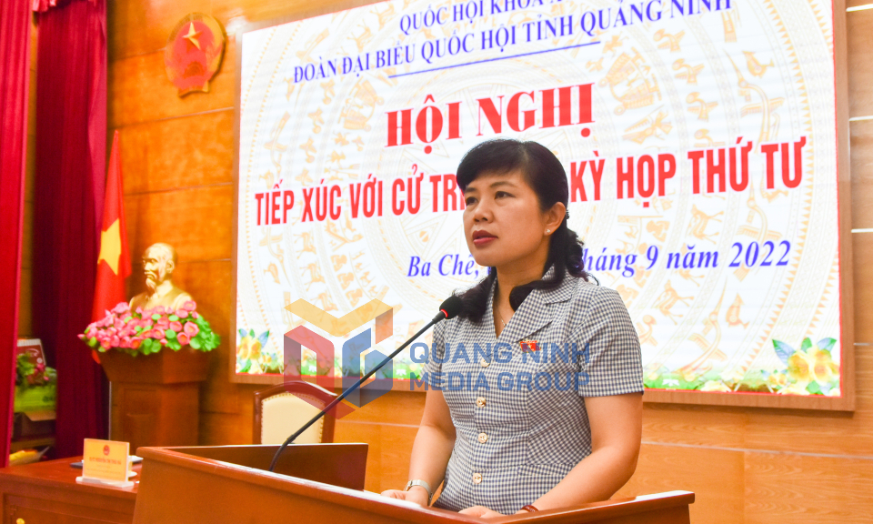 Đại biểu Quốc hội Nguyễn Thị Thu Hà tiếp xúc cử tri huyện Ba Chẽ, Tiên Yên, tháng 9-2022