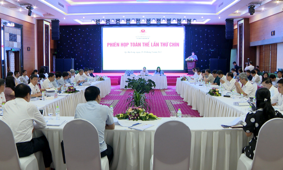 Phiên họp toàn thể lần thứ 9 Ủy ban Kinh tế của Quốc hội