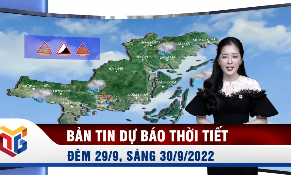 Bản tin dự báo thời tiết đêm 29, ngày 30/9/2022