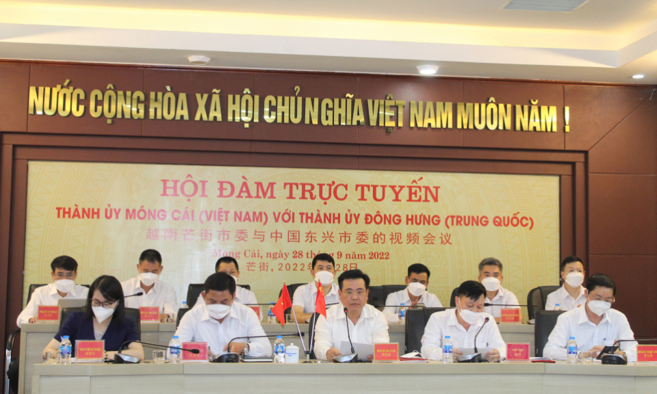 Online talk between Mong Cai and Dongxing to promote cooperation