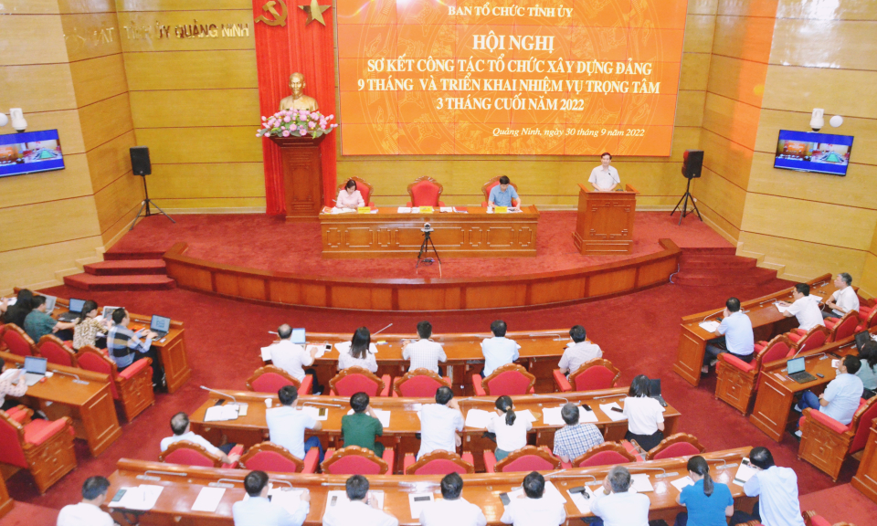 Sơ kết công tác tổ chức xây dựng Đảng 9 tháng năm 2022