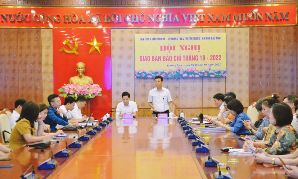 Hội nghị giao ban báo chí tháng 10/2022