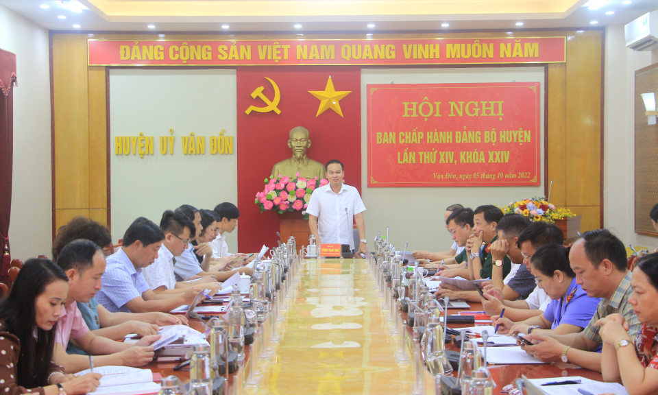 Hội nghị lần thứ XIV Ban Chấp hành Đảng bộ huyện Vân Đồn khóa XXIV