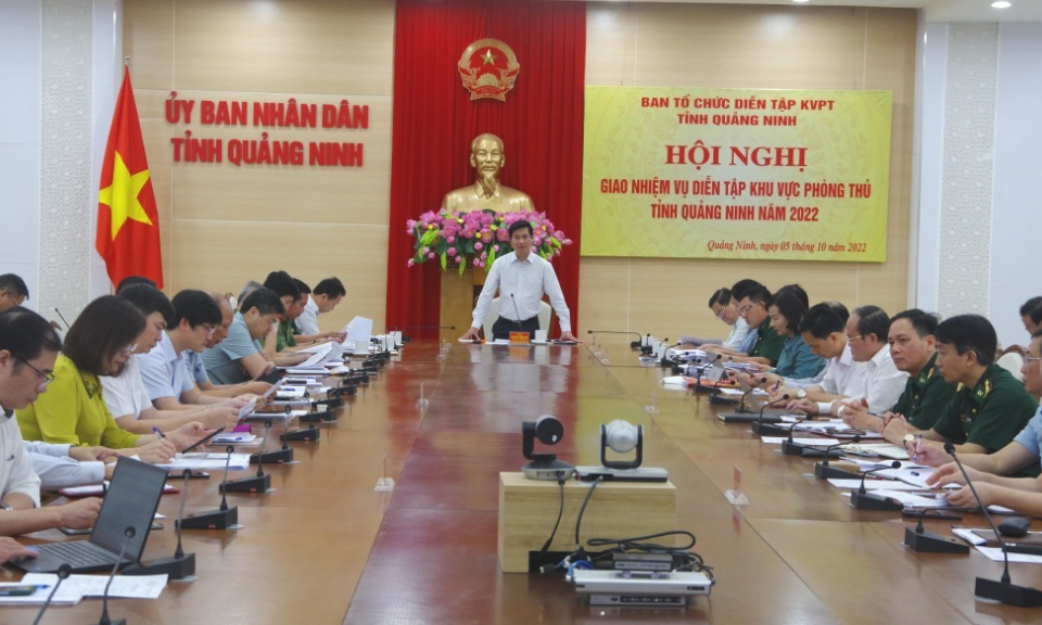 Hội nghị triển khai nhiệm vụ diễn tập khu vực phòng thủ tỉnh 2022