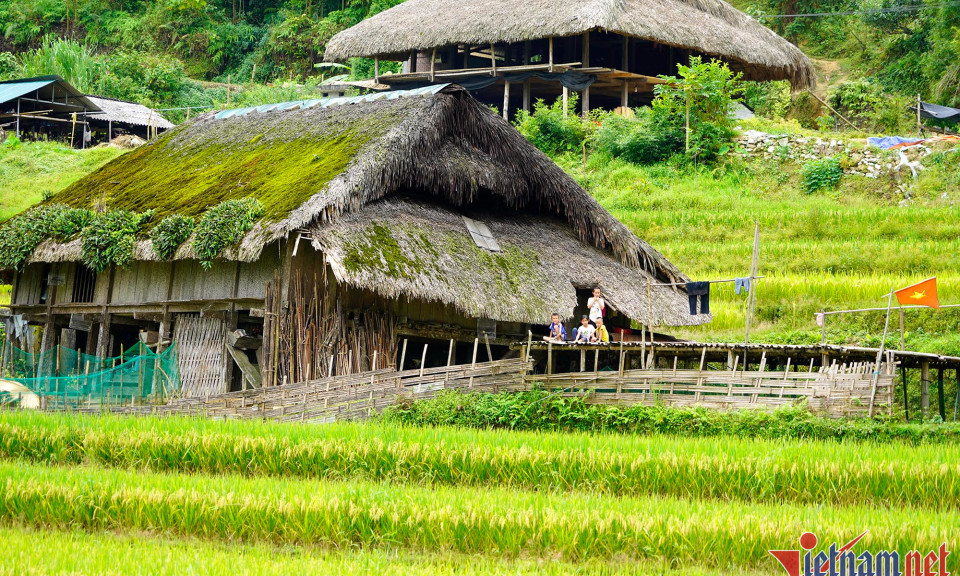 Đẹp nao lòng những mái nhà rêu của người Dao trên dãy Tây Côn Lĩnh mùa thu