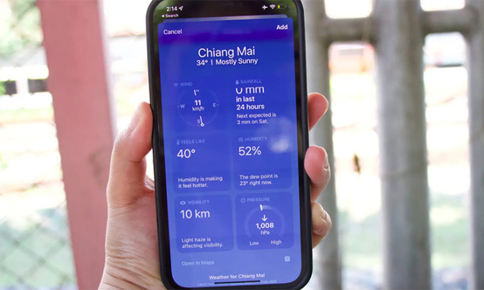 iPhone có thể cảnh báo sớm thời tiết khắc nghiệt