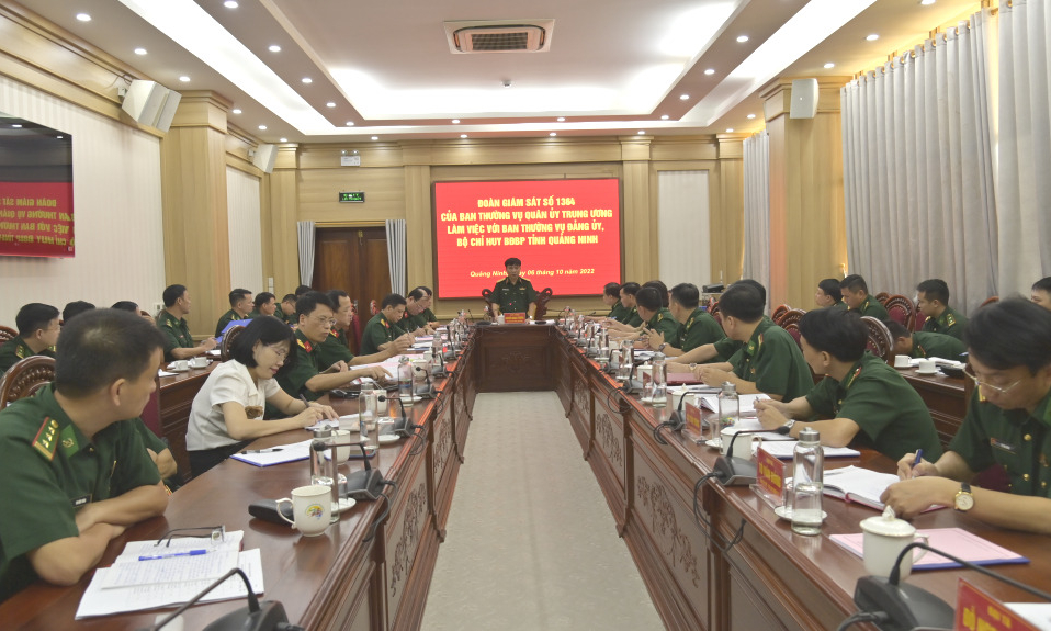 Đoàn giám sát của Ban Thường vụ Quân ủy Trung ương giám sát chuyên đề tại BĐBP tỉnh Quảng Ninh