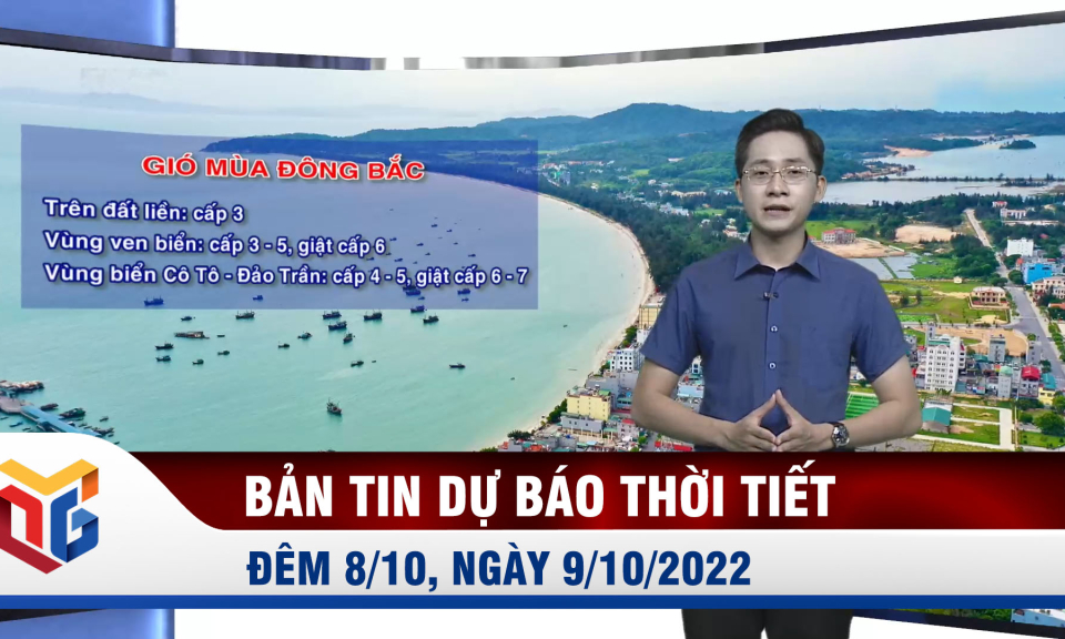 Bản tin dự báo thời tiết đêm 8, ngày 9/10/2022