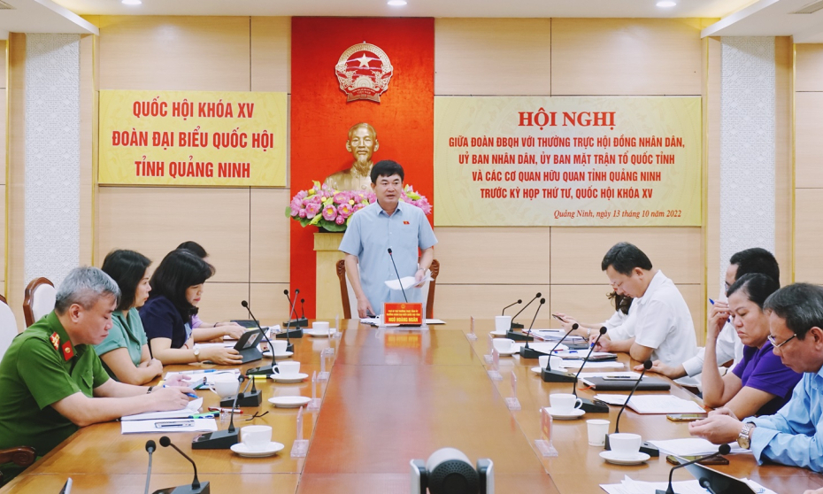 Đoàn ĐBQH tỉnh làm việc với Thường trực HĐND, UBND, Ủy ban MTTQ tỉnh trước Kỳ họp thứ 4, Quốc hội khóa XV