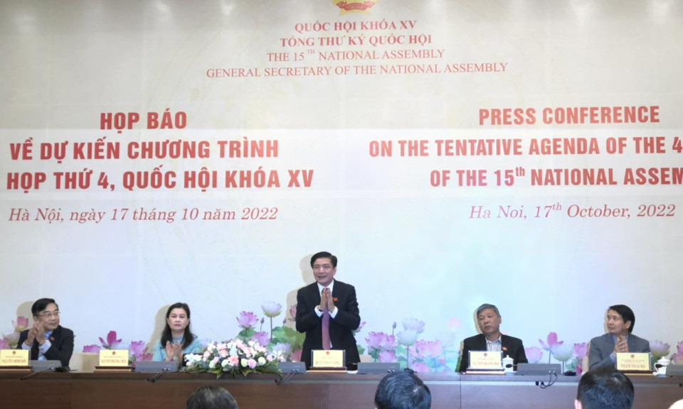 Kỳ họp thứ 4 Quốc hội khóa XV diễn ra trong 21 ngày
