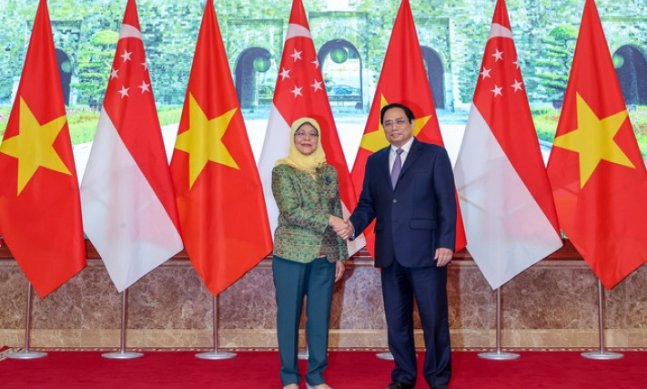Tổng thống Singapore và Thủ tướng Phạm Minh Chính nhất trí khuyến khích phát triển các KCN VSIP