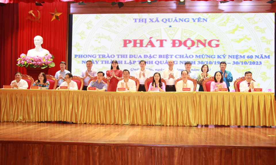 TX Quảng Yên phát động đợt thi đua đặc biệt chào mừng kỷ niệm 60 năm Ngày thành lập tỉnh
